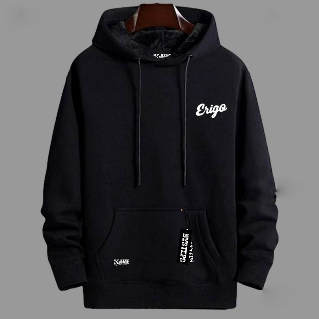 Harga TermurahSweater Hoodie Pria Distro Original ERIGO Brand Unisex Cewek Cowok Keren Bahan Tebal S