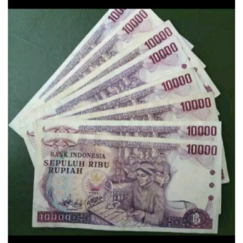 uang kuno 10000 gamelan asli tahun 1979