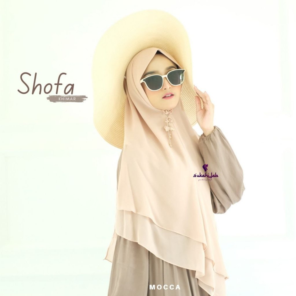 SUKAHIJAB - Shofa Khimar Wanita Jumbo Motif Polos Ceruty Baby Doll 2 Layers Hijab Instan Cantik Terb
