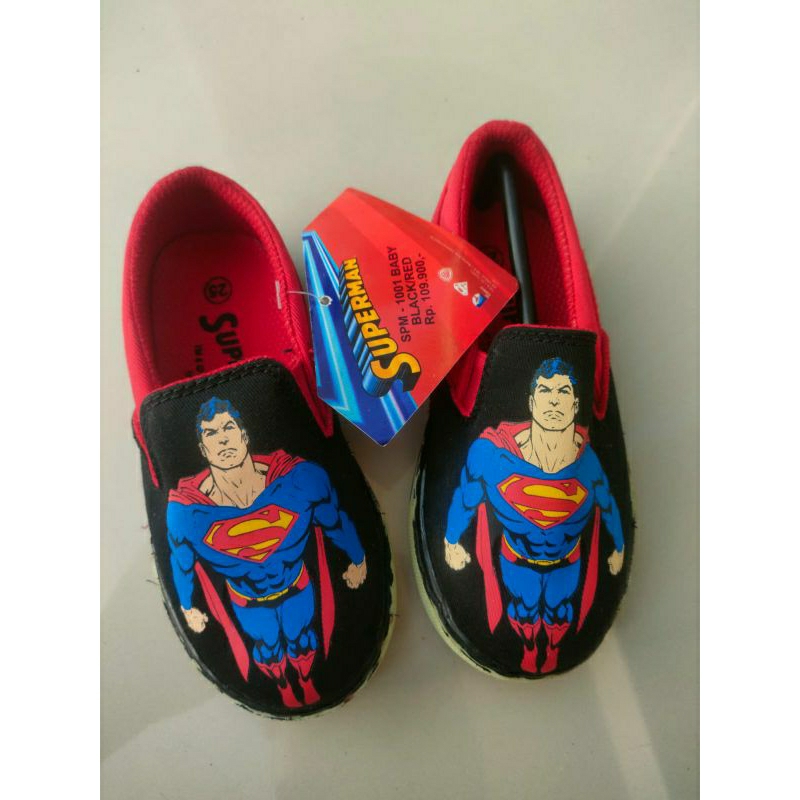 Superman / sepatu ando / sepatu anak laki laki / sepatu karakter