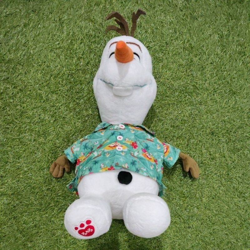 Boneka Olaf Disney Frozen BAB with Hawaiian Button Shirt teman Elsa dan Anna Original Build a Bear W