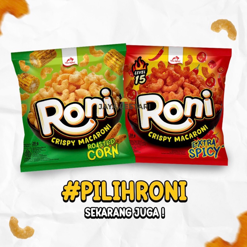 

Roni Crispy Macaroni Dua Kelinci (2 Varian Rasa) (140g)