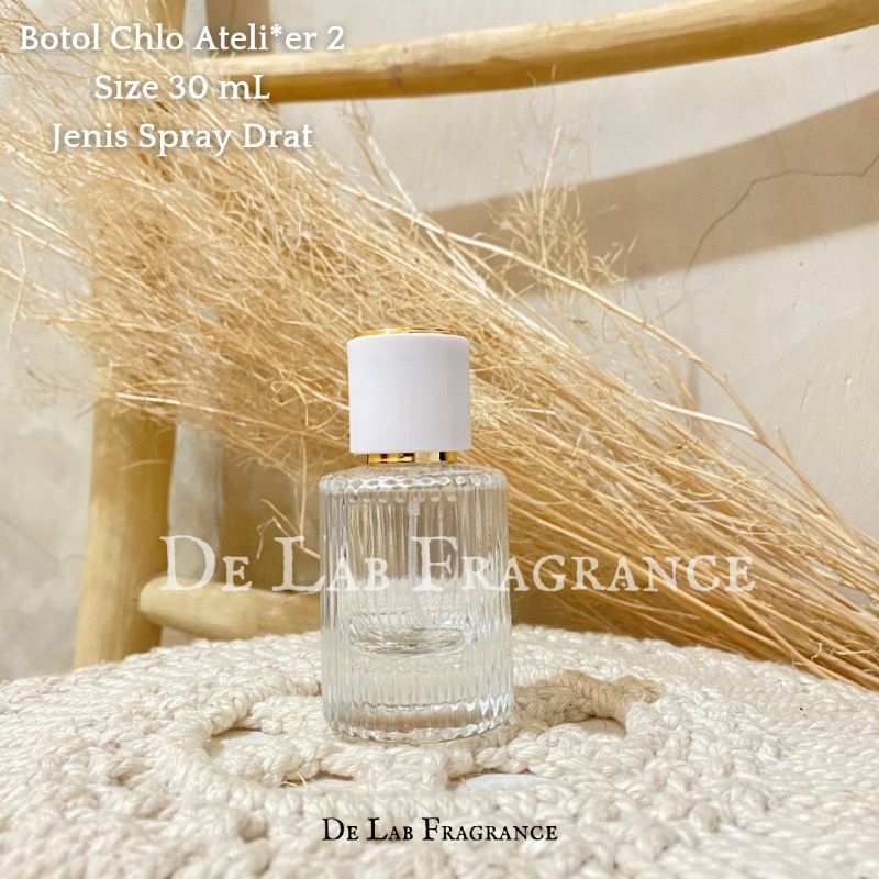 botol parfum chlo putih 30 ml/botol parfum alur 30 ml/botol parfum mewah 30 ml/botol parfum isi ulan