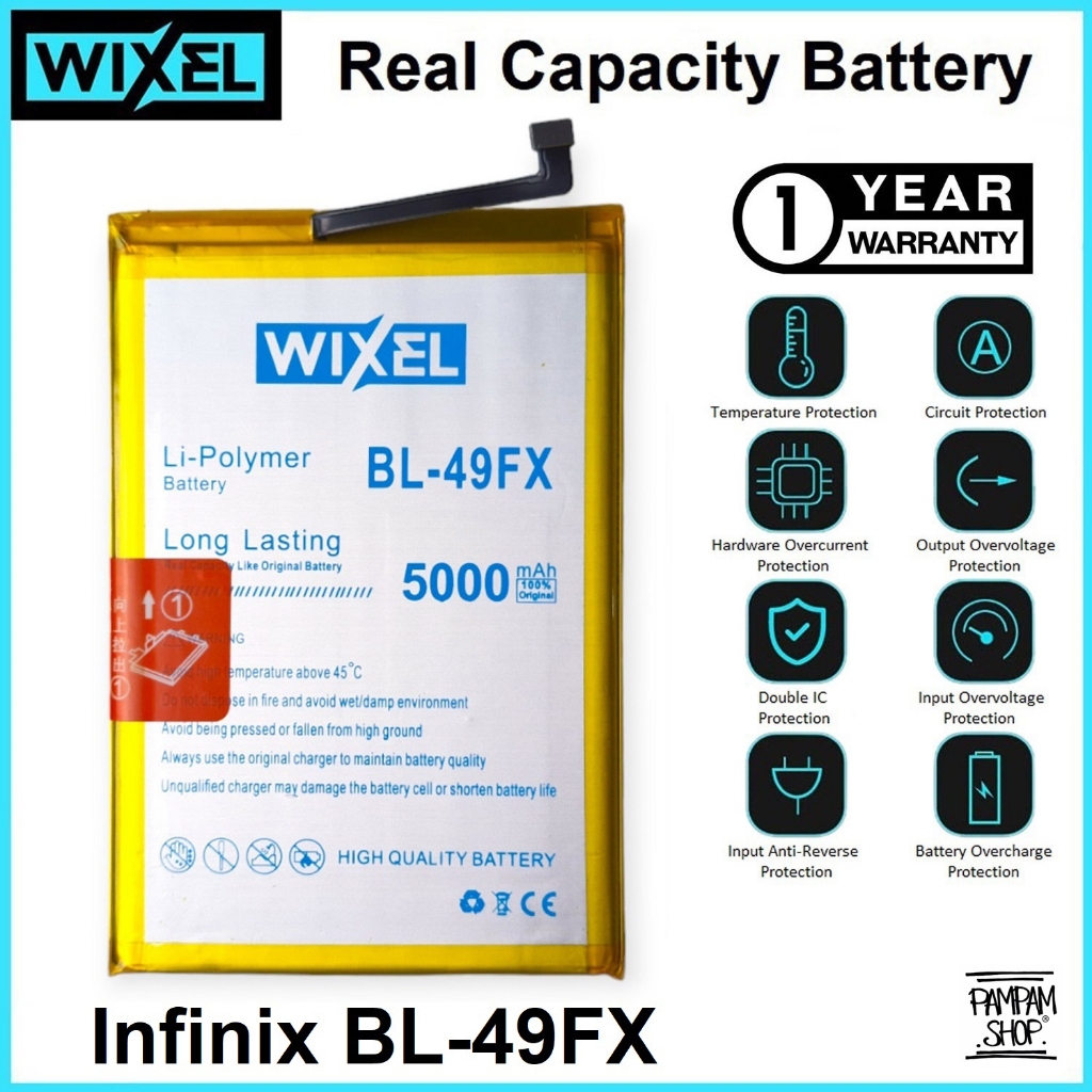 WIXEL Baterai BL-49FX BL49FX Infinix Smart 6 X6511 X6511B Smart 6 Plus X6823 X6823C Batre Batrai Battery Double Power Ori Original Dual HP Handphone