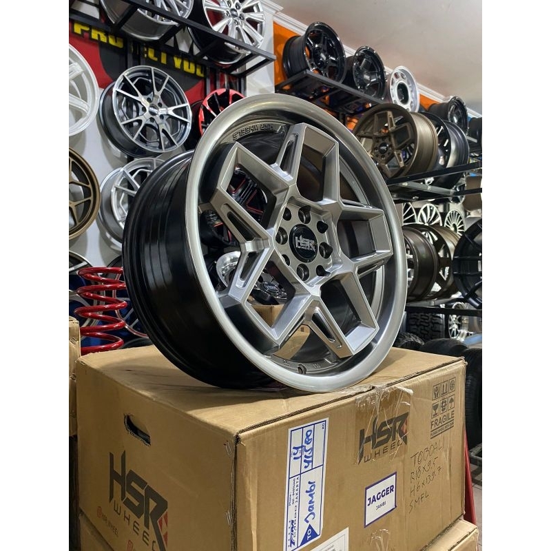 Velg racing sale hsr wasile ring 17 hyper black untuk mobil baut 4