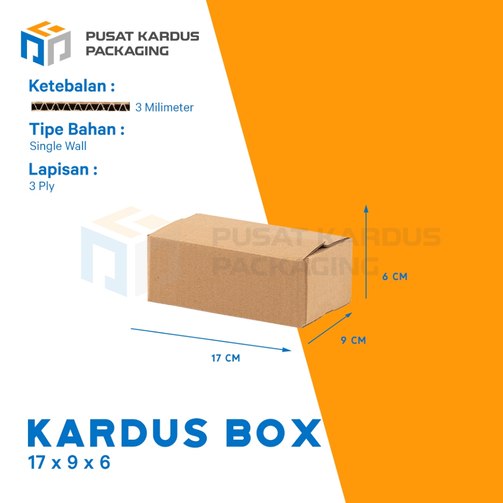 

Kardus Polos Pindahan, Single Wall 17x9x6