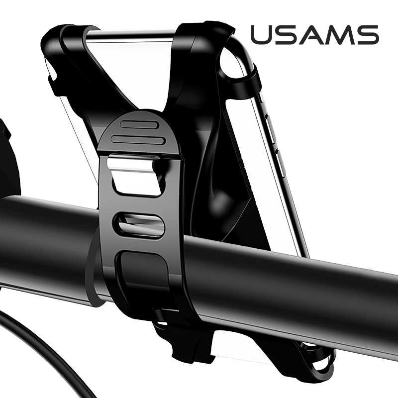 USAMS Official Original Bicycle Phone Holder ZJ053 Universal - Holder HP Sepeda phone holder sepeda holder hp dinding  Ori For sepeda / mobil listrik / sepeda motor dengan stang