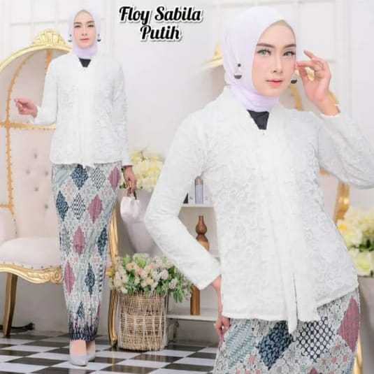 ( New KS ) Set kebaya floy brokat modern kebaya wanita/kebaya wisuda/baju kebaya wanita/kebaya kartini/kebaya pesta/kebaya seragam