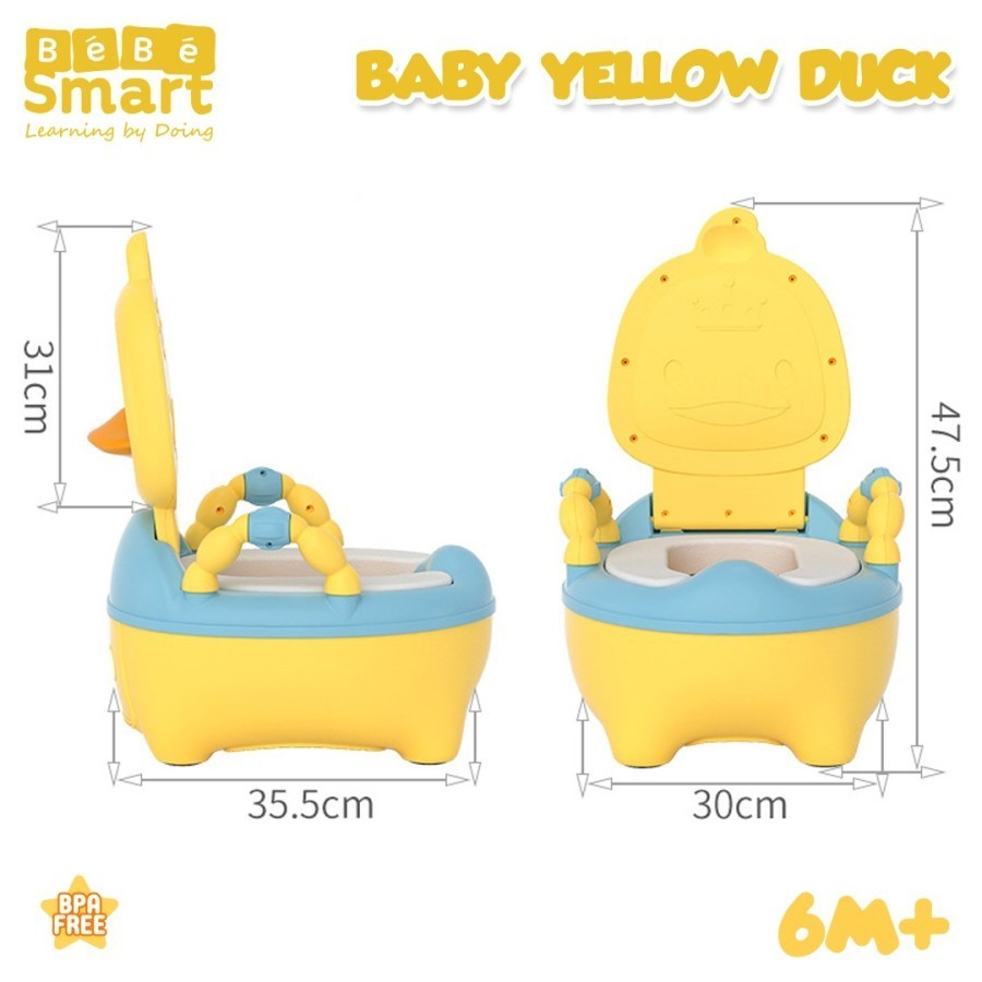 Bebe Smart Pispot Toilet Training - Baby Potty Duck - Toilet Duduk Kids Karakter