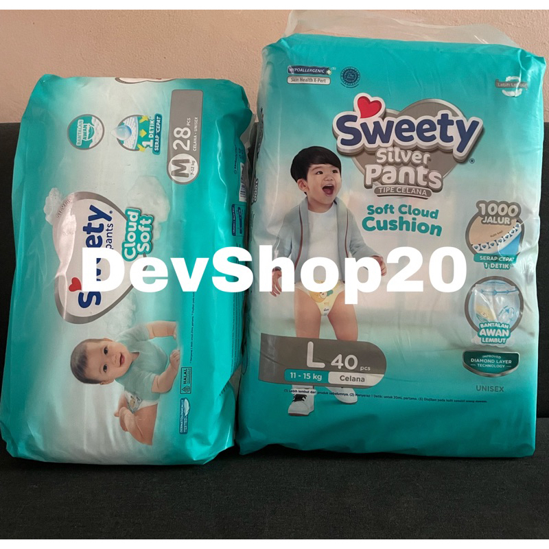 Pampers Sweety Silver Pants M28 &amp; L40