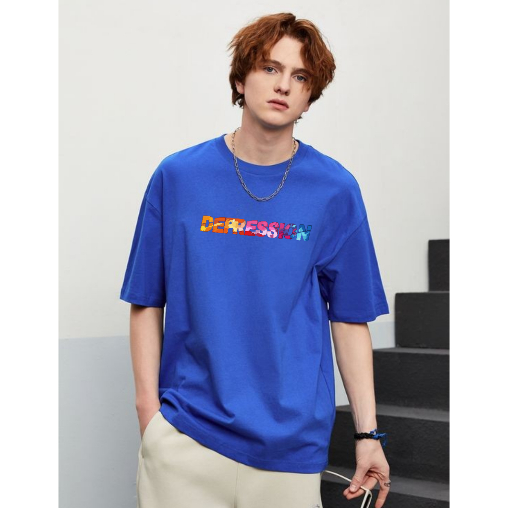 T-shirt Kaos Depression Korean Style Unisex / Baju Kaos Depression Size M-Xxl