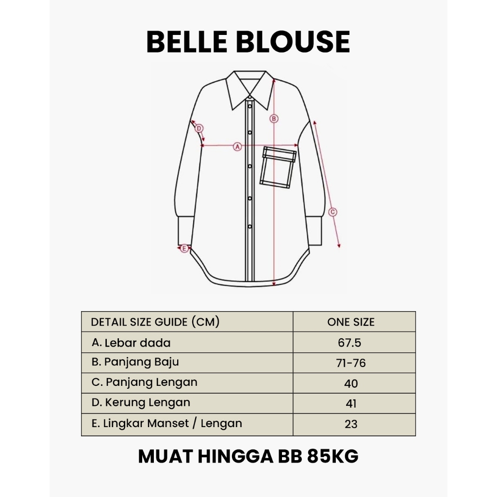 BELLE BLOUSE Maroon Atasan Wanita Kerja Kekinian Multifungsi Original By Lavvon