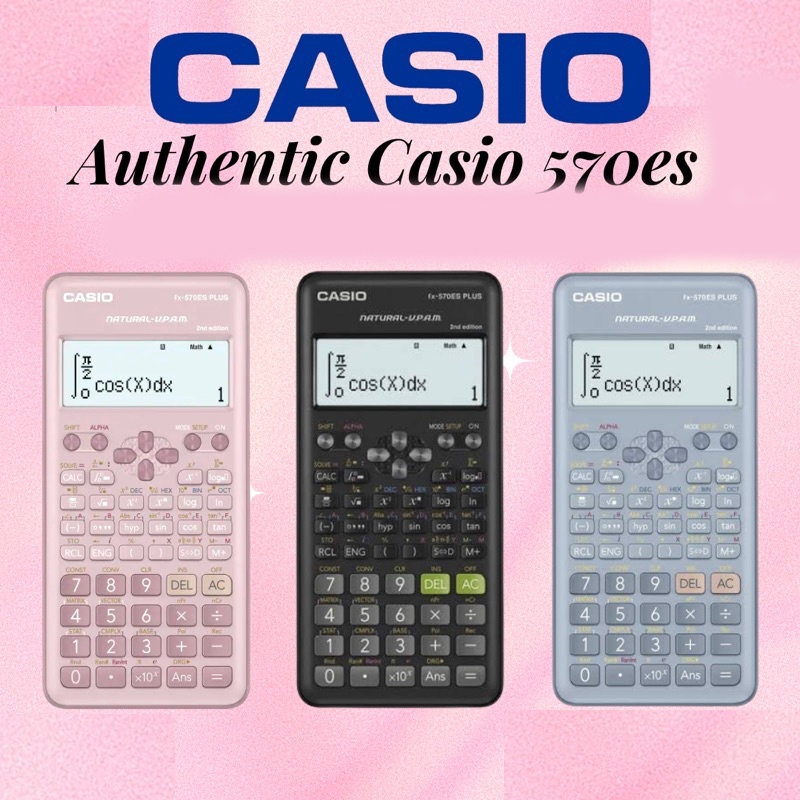 

KALKULATOR ILMIAH CASIO FX-570ES PLUS 417 FUNGSI - BLACK BLUE PINK