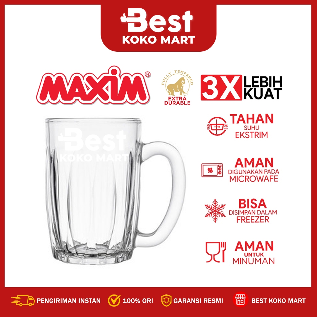 Maxim Gelas Kaca Warung / Gelas Teh Manis Legend / Vivace Mug (245ml, 260ml, & 340 ml) Murah Parah