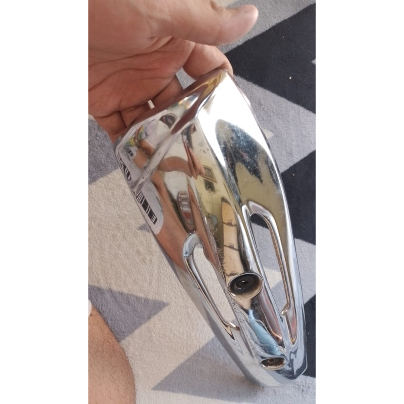 Tameng Cover Knalpot Second Chrome Skywave 125