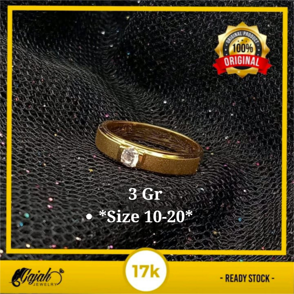 Cincin emas 17K - Toko Emas Gajah Online - 3 gr - 3796