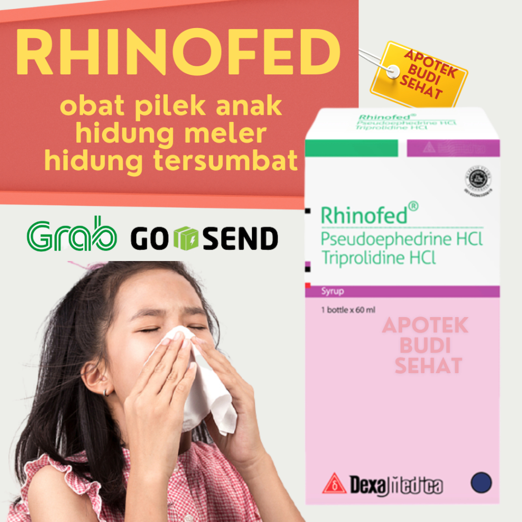 Rhinofed Sirup Obat Pilek Anak Obat Pilek Bayi Obat Hidung Tersumbat Mampet Meler
