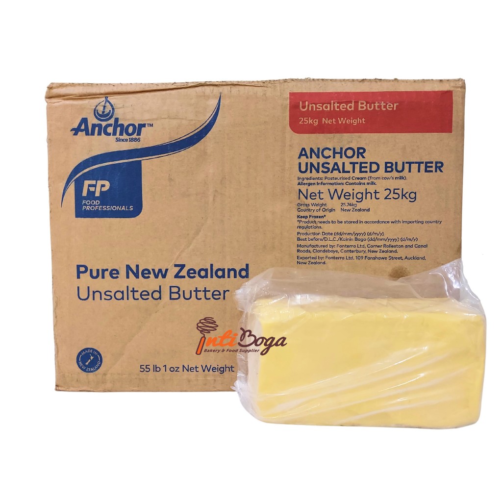 

Anchor Unsalted Butter 250gr - Mentega Tawar (KHUSUS KURIR INSTANT)