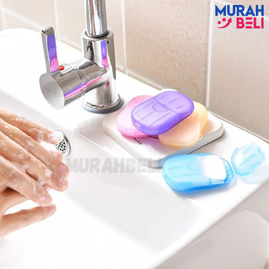 MB Sabun Kertas Serbaguna Sabun Kertas Traveling Sabun Portable Sabun Cuci Tangan Kertas Paper Soap 