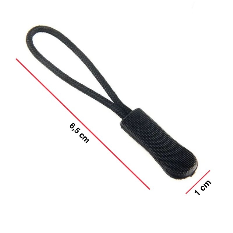 Zipper Puller Tali Tarikan Resleting Tali Puller Zipper Tas Hitam