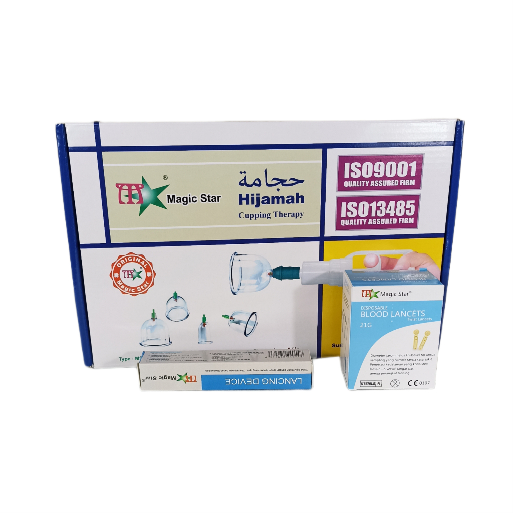 ALat Terapi Bekam 12 Lengkap Lancing lancet Jarum Pen Bekam Dan Selang Disertai Magnetik Kop Angin I