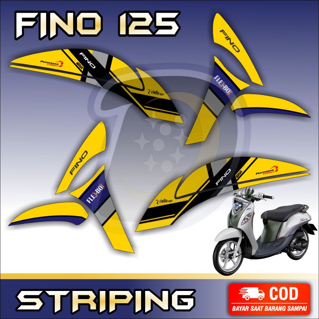 Striping Lis Fino 125 Stiker Variasi Motor Fino 125 Striping Yamaha Fino 125 Racing 3