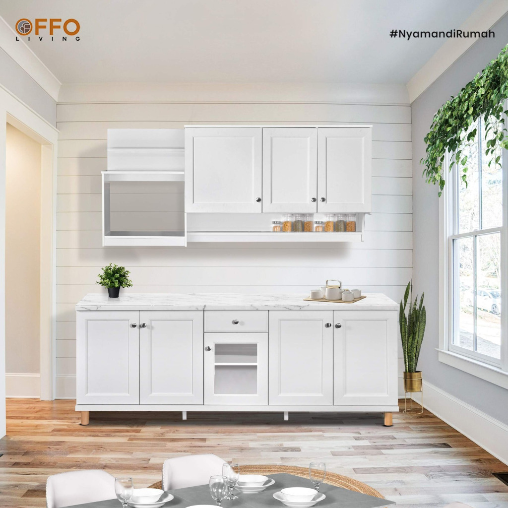 Offo Living - Kitchen Set Lavender 4 Pintu & Sink