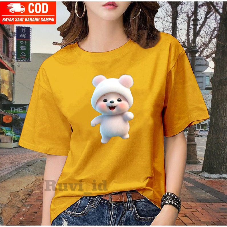 Ruvi_id-KAOS WANITA DISTRO BELI 3 GRATIS HEADSET EXTRA BAS / KAOS GAMBAR BERUANG / KAOS WANITA IMPORT / KAOS WANITA KOREAN STYLE / KAOS WANITA DEWASA / KAOS WANITA LENGAN PENDEK / KAOS WANITA KEKINIAN / ATASAN WANITA MURAH / BAJU COUPLE / T-SHIRT JUMBO