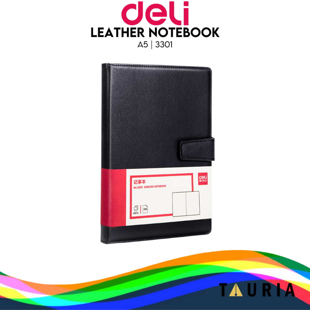 

Deli Leather Cover Notebook Buku Catatan Agenda Pocket Kulit A5 3301