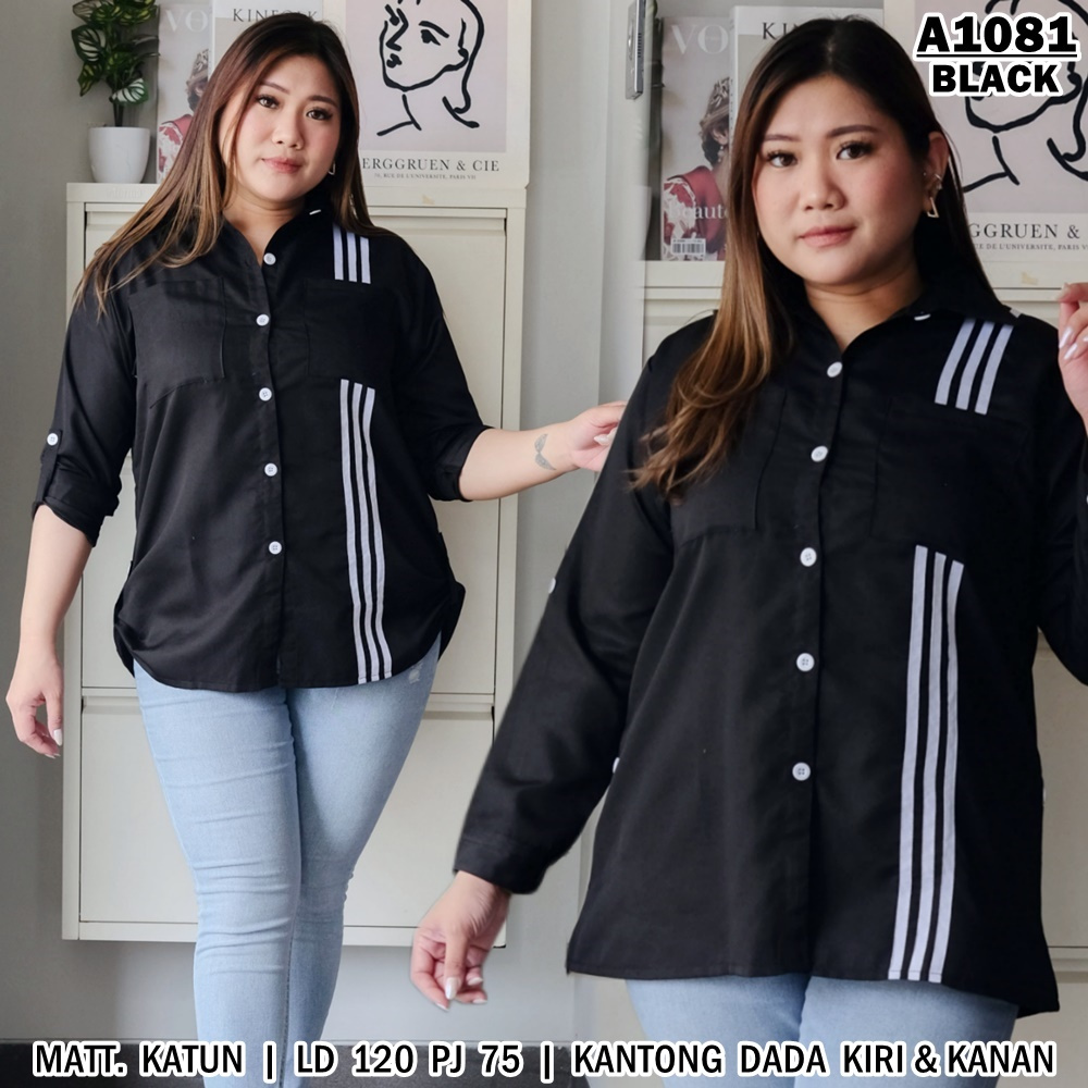 UNION11  -  KEMEJA JUMBO XXXL WANITA LD 120 /  ATASAN JUMBO WANITA LD 120 / KEMEJA WANITA JUMBO LD 1