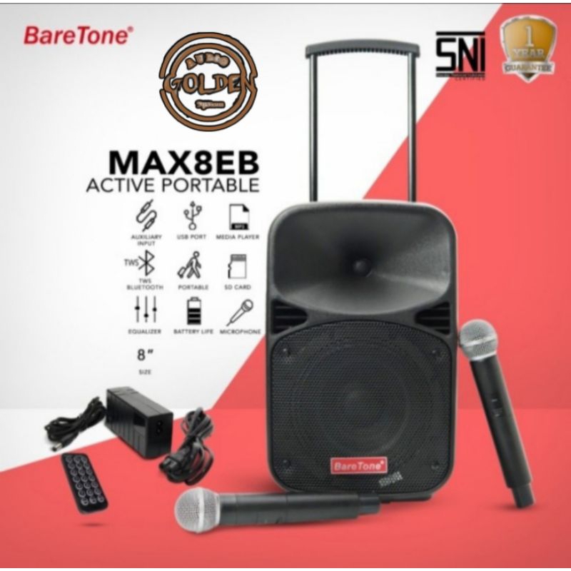 Speaker Portable meeting Baretone 8inch Max8eb baretone max 8eb max 8 eb 8 inch original
