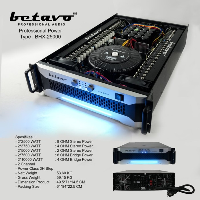 Power amplifier Betavo bhx 25000 bhx25000 professional amplifier original betavo