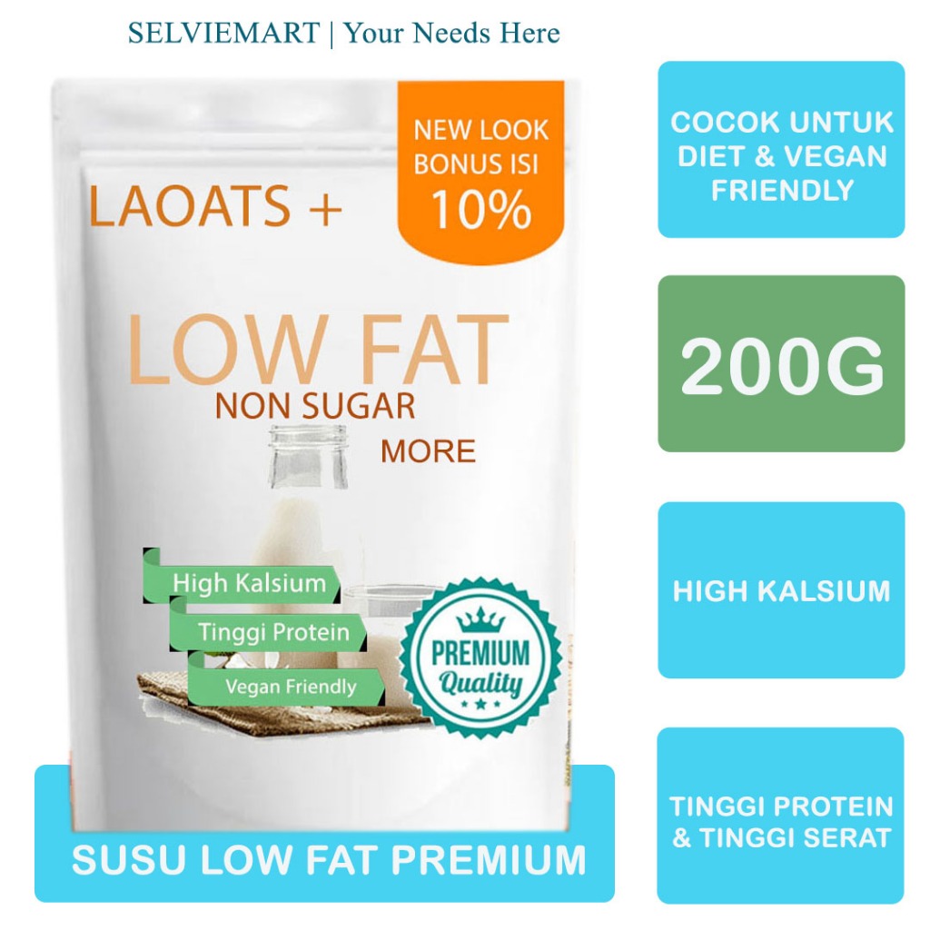 

Susu Low Fat Untuk Diet Pelangsing Badan Susu Bubuk Oat Milk Penurun Berat Badan Rendah Lemak Low Fat Milk Laoats