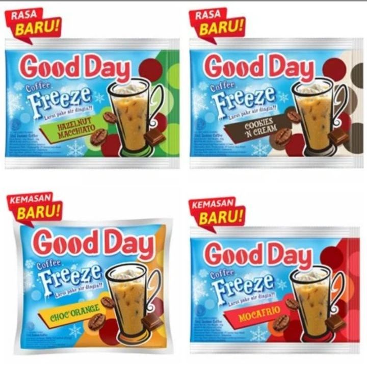 

GOODDAY FREEZE ALL VARIAN GOODDAY MOCAFRIO GOODDAY HUZELNUT GOODDAY CHOCO ORANGE GOODDAY CHOCO COOKIES