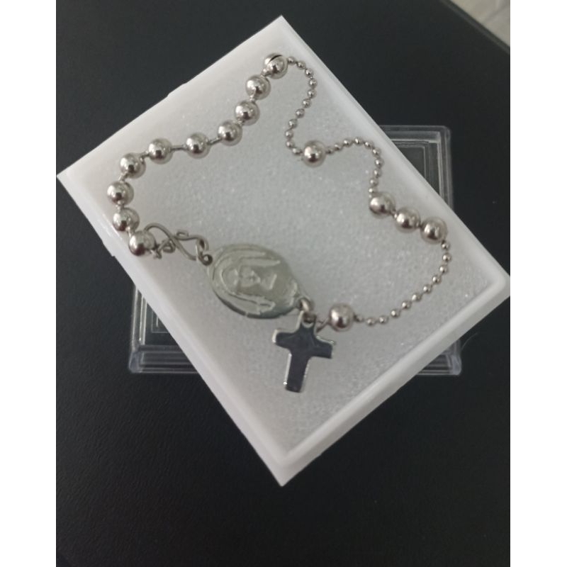 Gelang Rosario Monel/Besi Putih