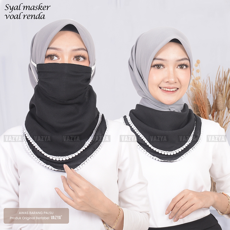 Anti-UV Waterproof Syal Masker 2in1 Renda / Syal Leher anti sinar UV anti debu anti pengap anti bela
