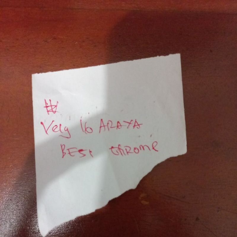 velg araya size 16 besi chrome