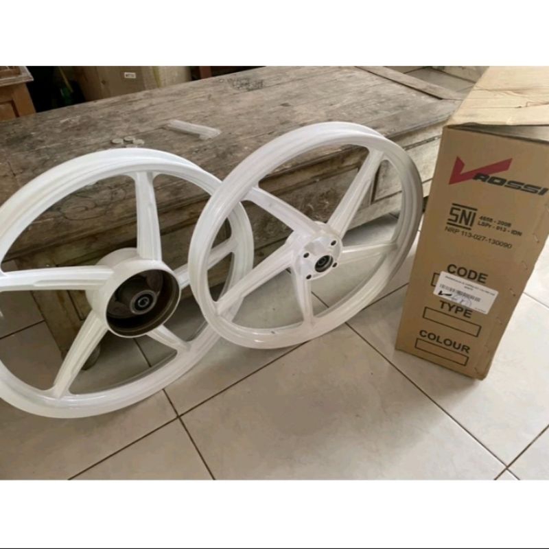 velg racing V Rossi palang 5 Supra fit new, Supra fit x putih