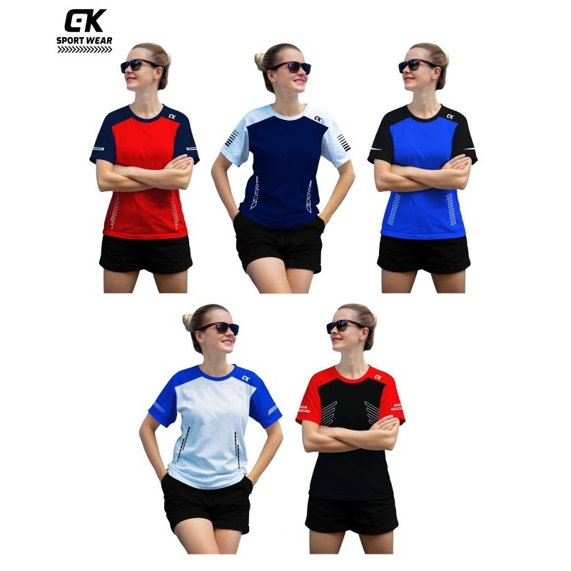 BAJU JERSEY OLAHRAGA WANITA DEWASA JUMBO 1 SET JERSEY VOLLY WANITA KAOS BADMINTON CEWEK KAOS TRAININ
