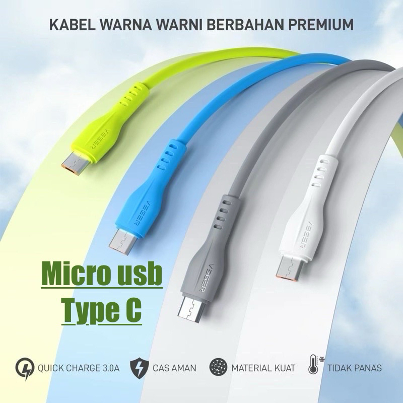 kabel data VEGER V107 V108 fast charging 3A