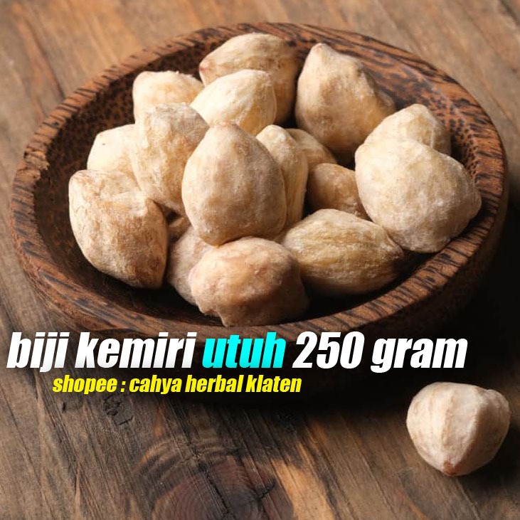 

Biji Kemiri / Miri Utuh 250 Gram Bulat Pilihan