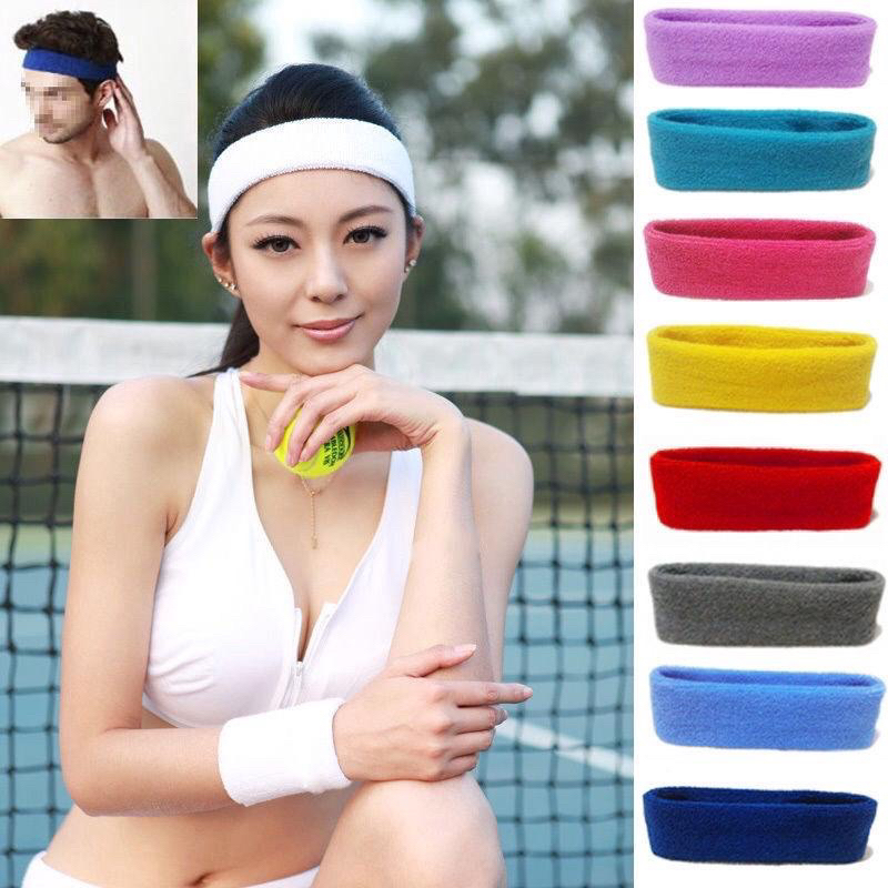 HEADBAND SPORT PRIA DAN WANITA POLOS HAIRBAND SPORT BANDANA PENGIKAT KEPALA