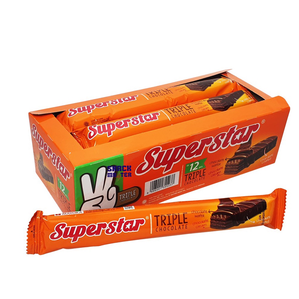 

Disc Xtra Superstar Triple Choco Wafer - Netto 12 pcs x 18gr