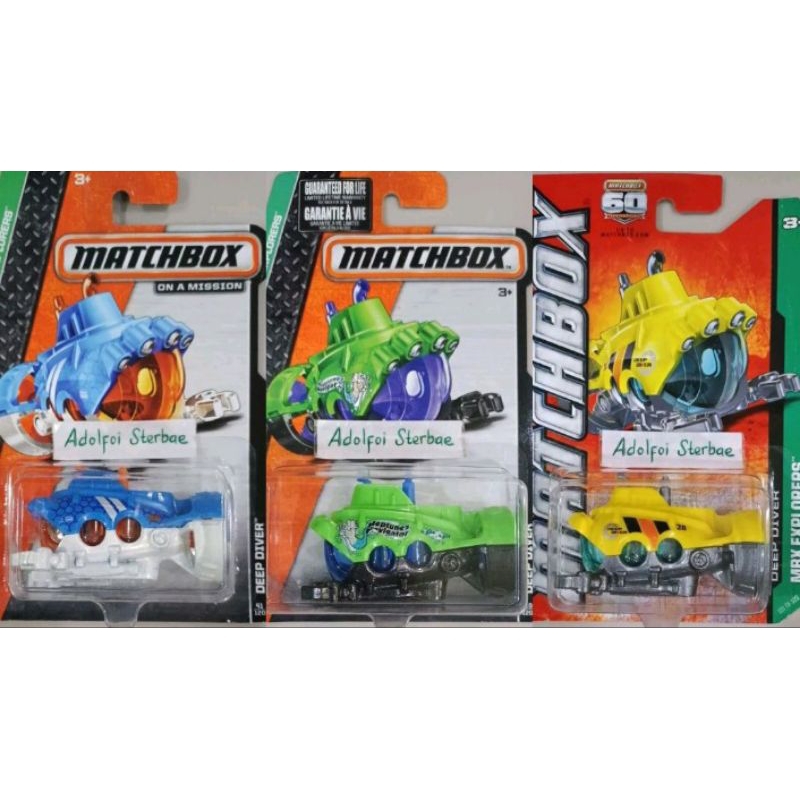 matchbox deep diver mbx explorers neptune's navigator Submarine kapal selam 60 60th anniversary