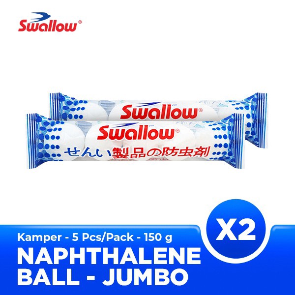 ✨TERBARU✨ Twin Pack - Kamper Swallow Jumbo Naphthalene Ball 5's grosir