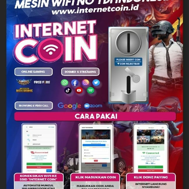 PAKET USAHA WIFI COIN HOTSPOT COIN INTERNET COIN