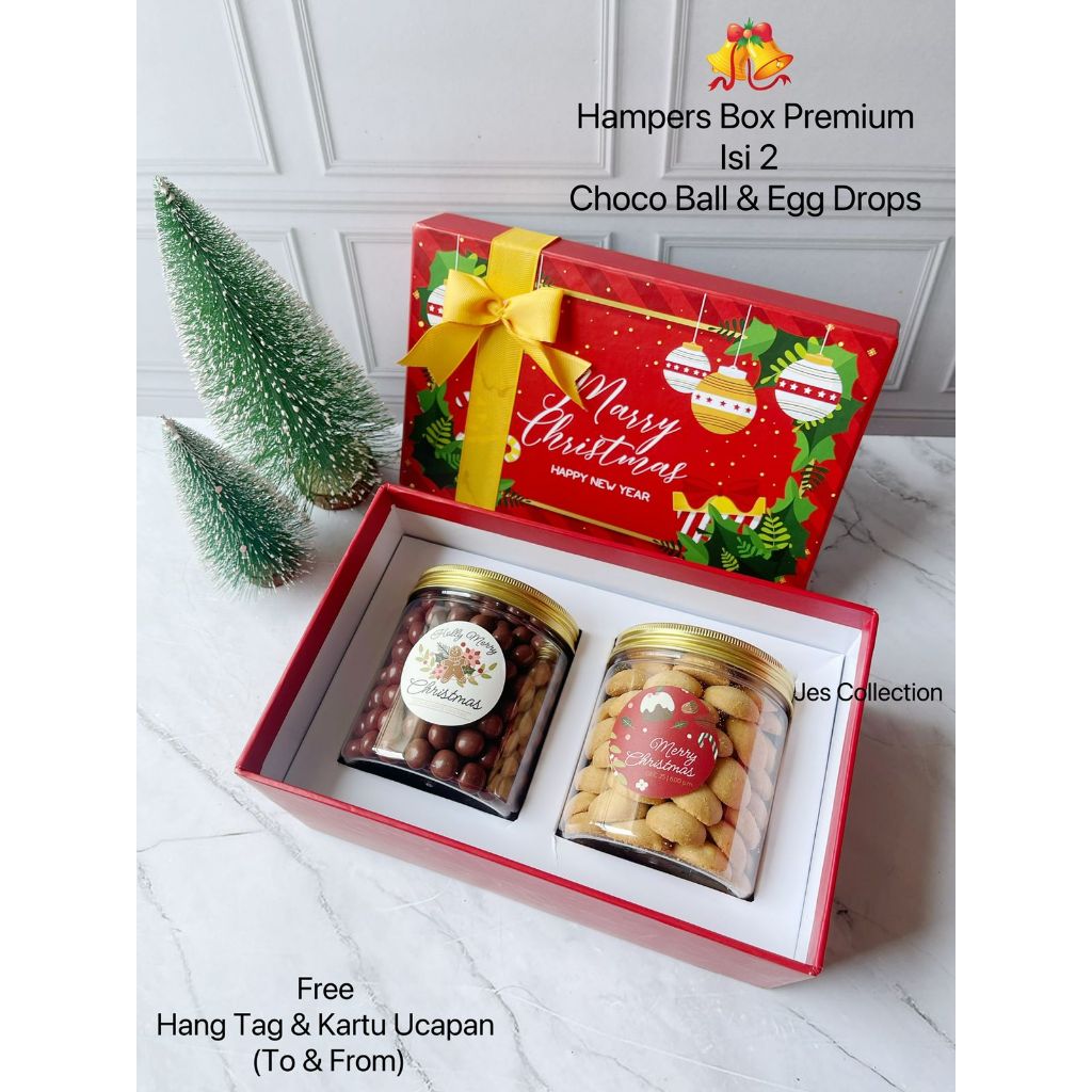 

Hampers Cookies natal Premium isi 2 Jar tukar kado christmas