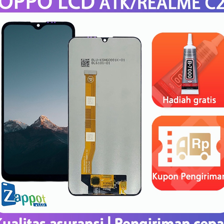 Penawaran Terbaik 【ORI 100%】LCD OPPO A1K/REALME C2/ ORIGINAL FULLSET TOUCHSCREEN ASLI LAYAR HP COPOT