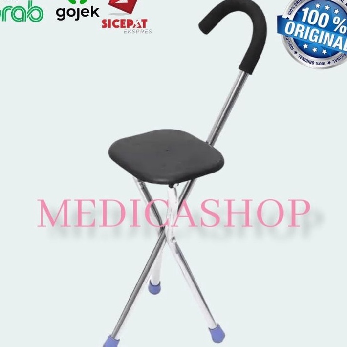 Terlaku. Tongkat duduk onemed kotak/tongkat duduk sholat/ tongkat orang tua/kursi lipat orang tua/to