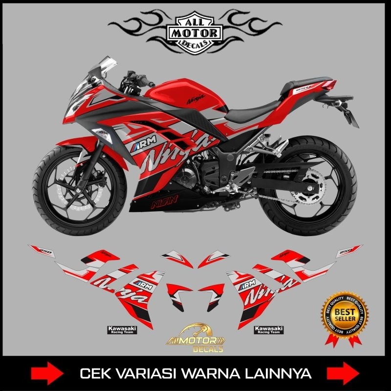 Striping Ninja 250 Fi Old Livery Grafis Ninja ARM / Decal Kawasaki Ninja Fi 250 Lama / Sticker Motor